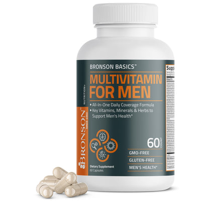 Bronson Multivitamin for Men - All-in-One Daily Coverage (60 Capsules)