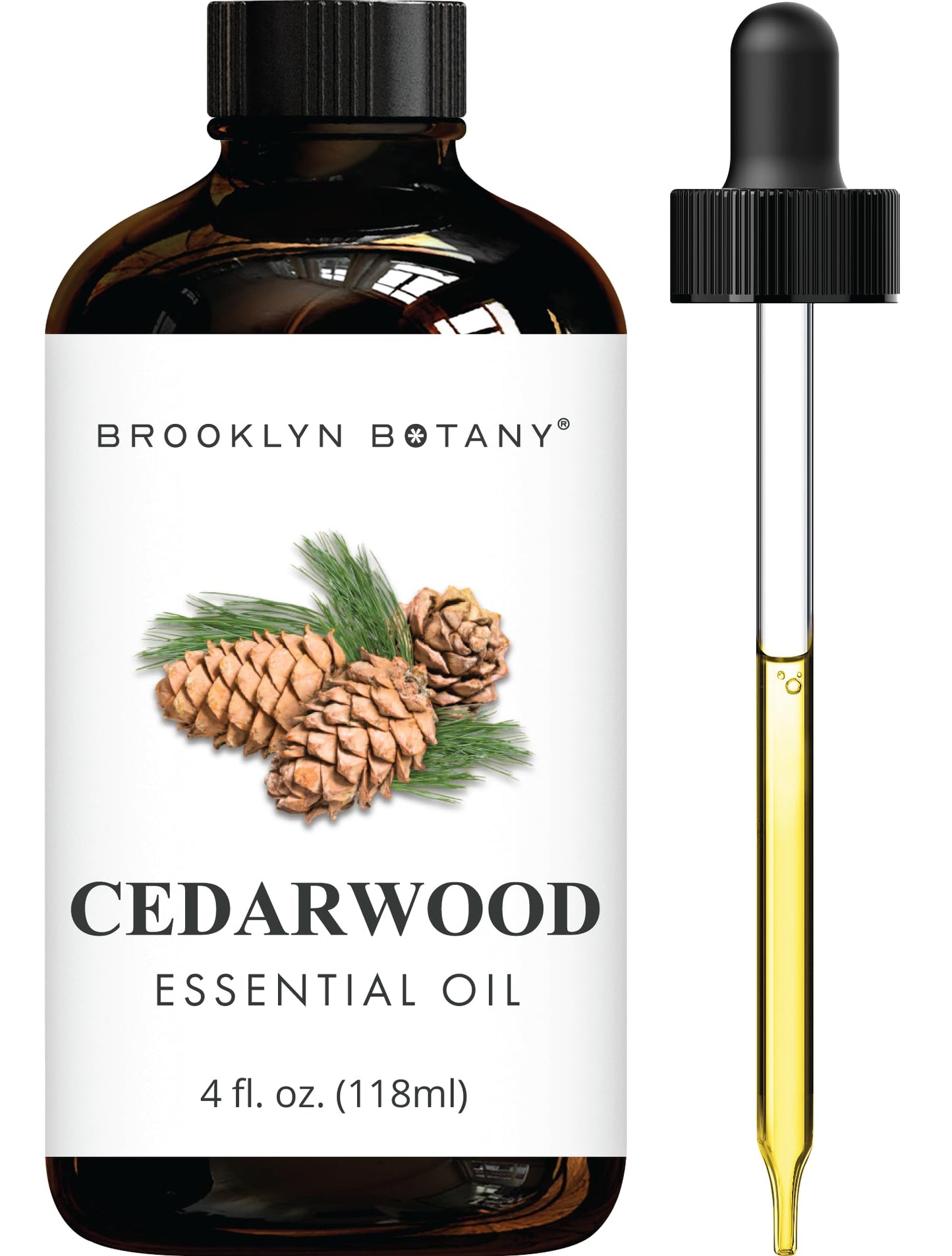 Brooklyn Botany Cedarwood Essential Oil - 4 fl oz - Pure & Natural - Premium Grade