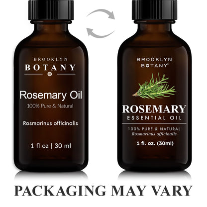 Brooklyn Botany Rosemary Essential Oil - 100% Pure, Premium Grade, 1 Fl Oz