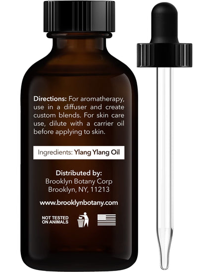 Brooklyn Botany Ylang Ylang Essential Oil – 100% Pure & Natural, Premium Grade, 1 fl oz with Dropper