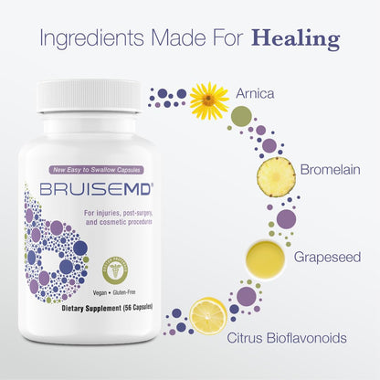 BruiseMD Arnica 1000mg & Bromelain 500mg — 14-Day Bruising and Swelling Support