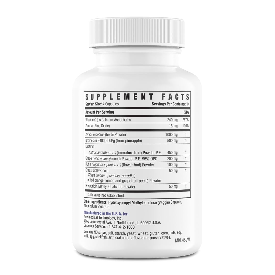 BruiseMD Arnica 1000mg & Bromelain 500mg — 14-Day Bruising and Swelling Support