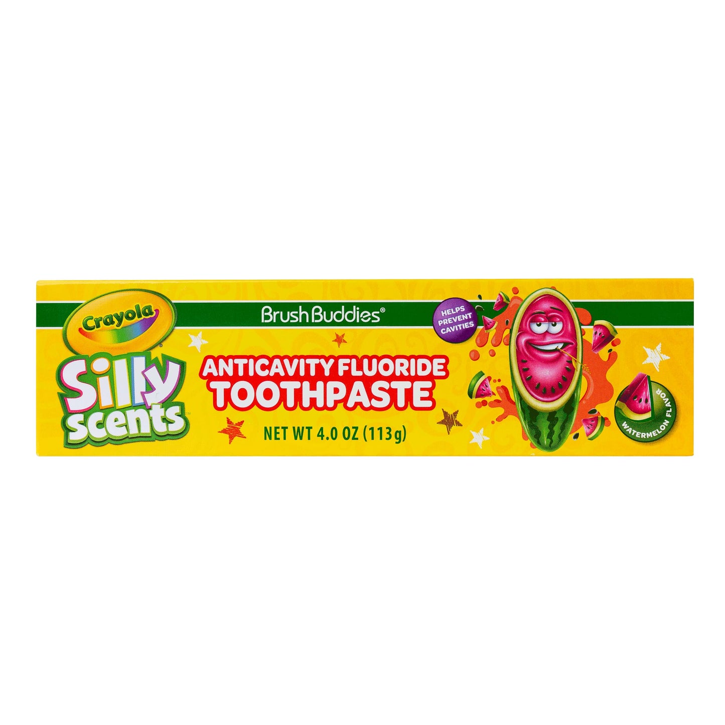 Brush Buddies Crayola Silly Scents Watermelon Flavored Toothpaste for Kids (Ages 2+) – Fluoride and Anticavity