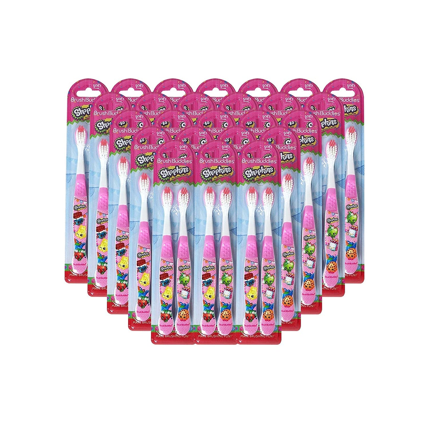 Brush Buddies 2 Piece Shopkins Toothbrush – Kids' Soft Bristle Set