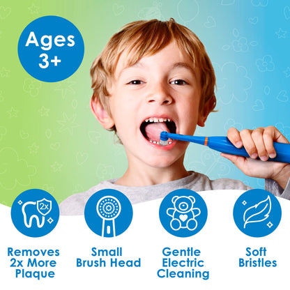 Brusheez Kids’ Electric Toothbrush Set – Safe & Gentle for Ages 3+