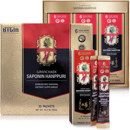 BTGIN Korean Red Ginseng Extract 3000mg – Immune Support & Focus