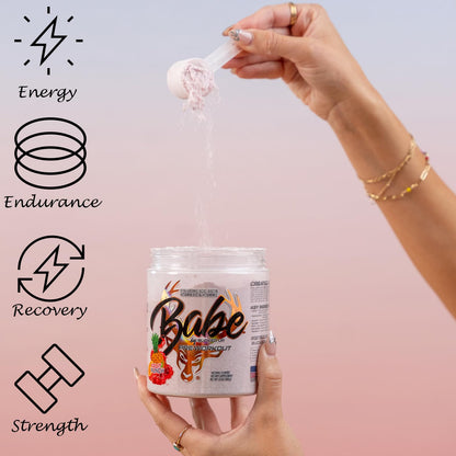 Bucked Up Babe Pre-Workout for Women – Fruit Punch | 30 Servings | 13 oz