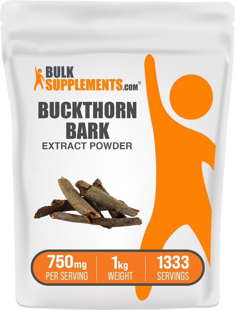 Buckthorn Bark Extract Powder 750mg - 1kg | Vegan & Gluten Free