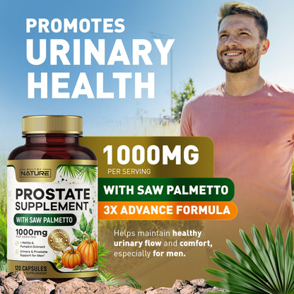 Built by Nature Prostate Supplement – Saw Palmetto, 120 Capsules | Urinary & Prostate Health