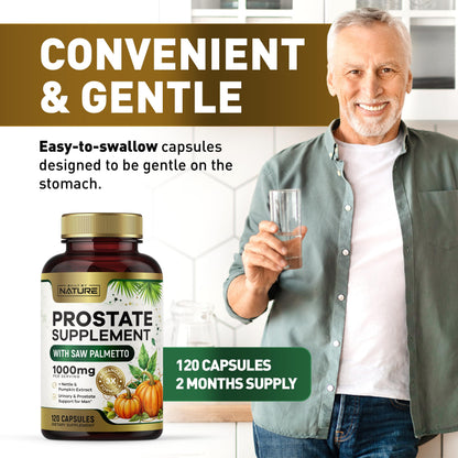 Built by Nature Prostate Supplement – Saw Palmetto, 120 Capsules | Urinary & Prostate Health