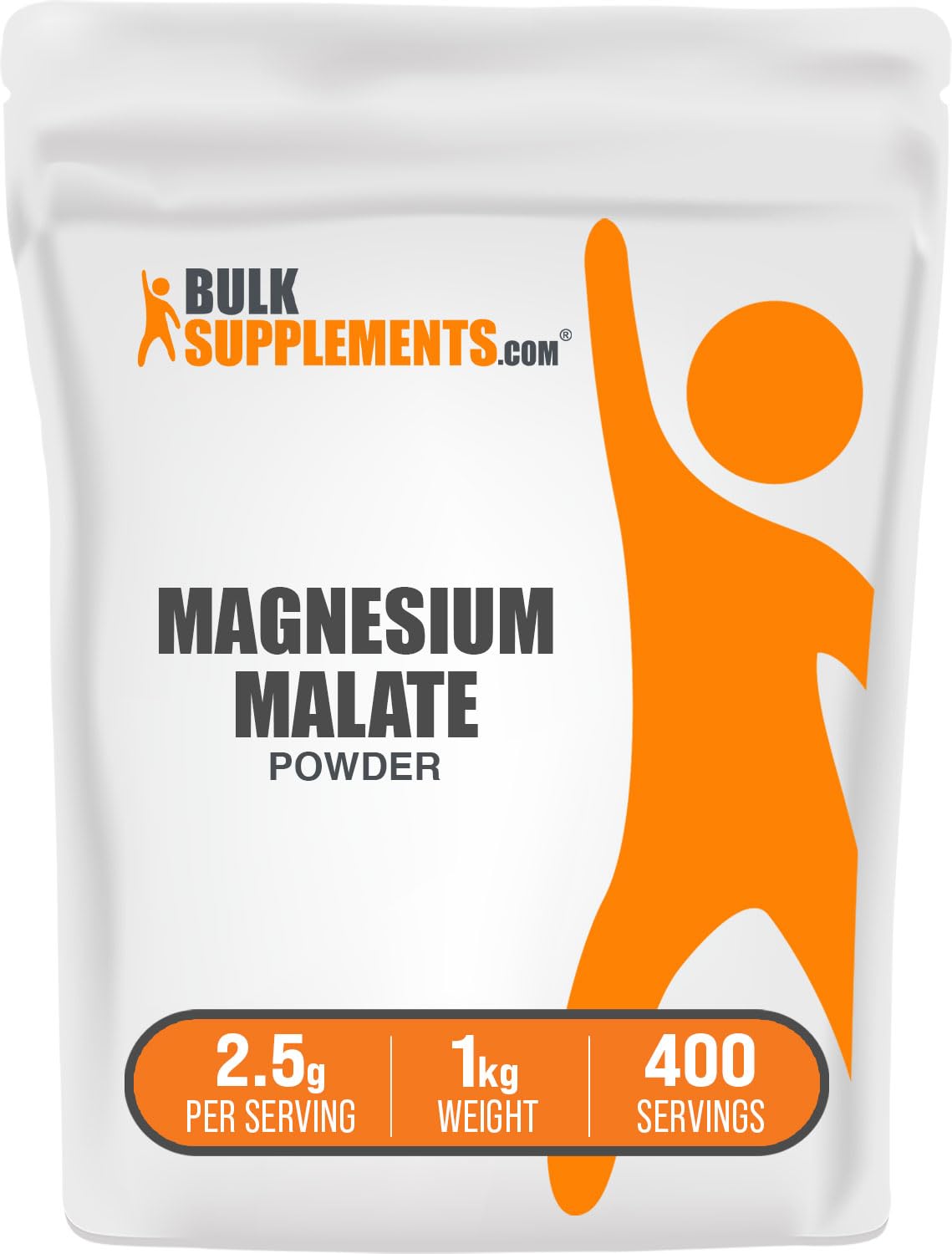 BulkSupplements Magnesium Malate Powder 1kg – Unflavored, Gluten Free, High Bioavailability