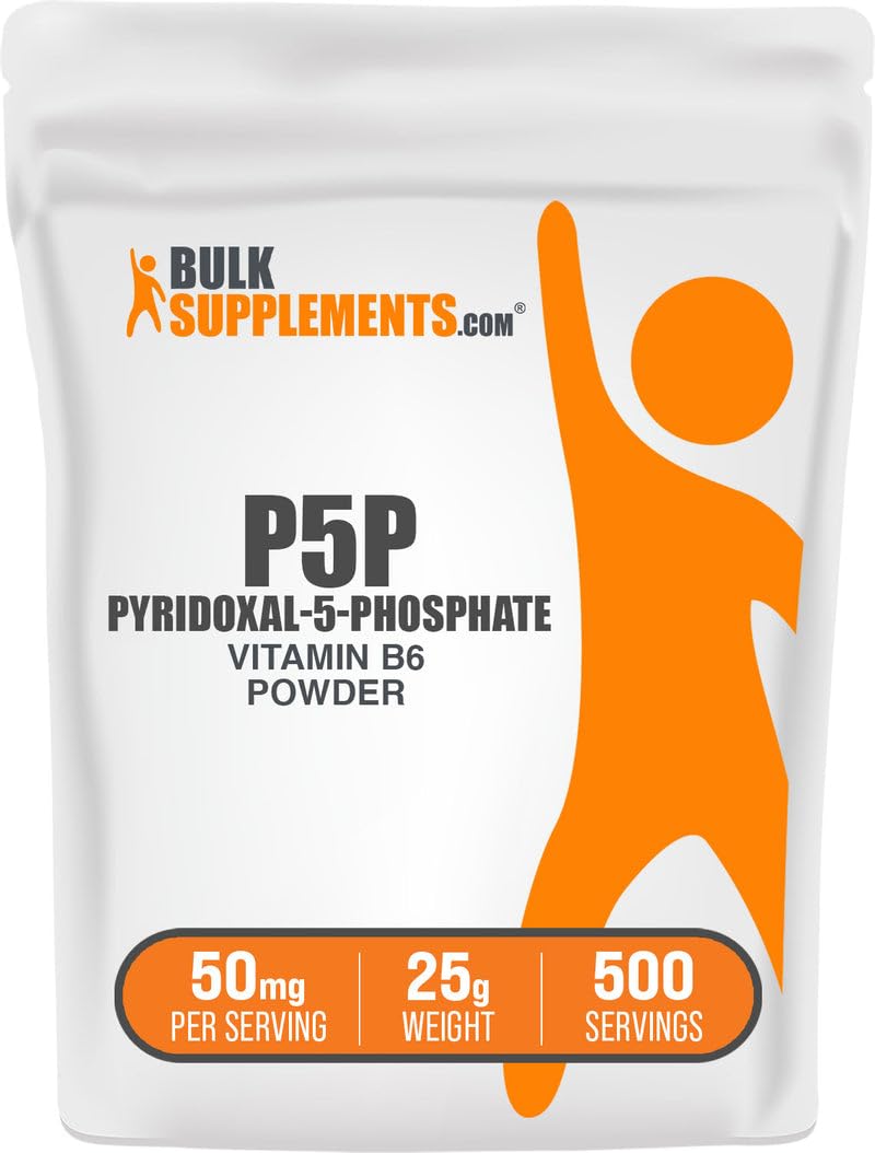 Pyridoxal-5-Phosphate Powder P-5-P Vitamin B6 50mg – Gluten Free 25g | BulkSupplements