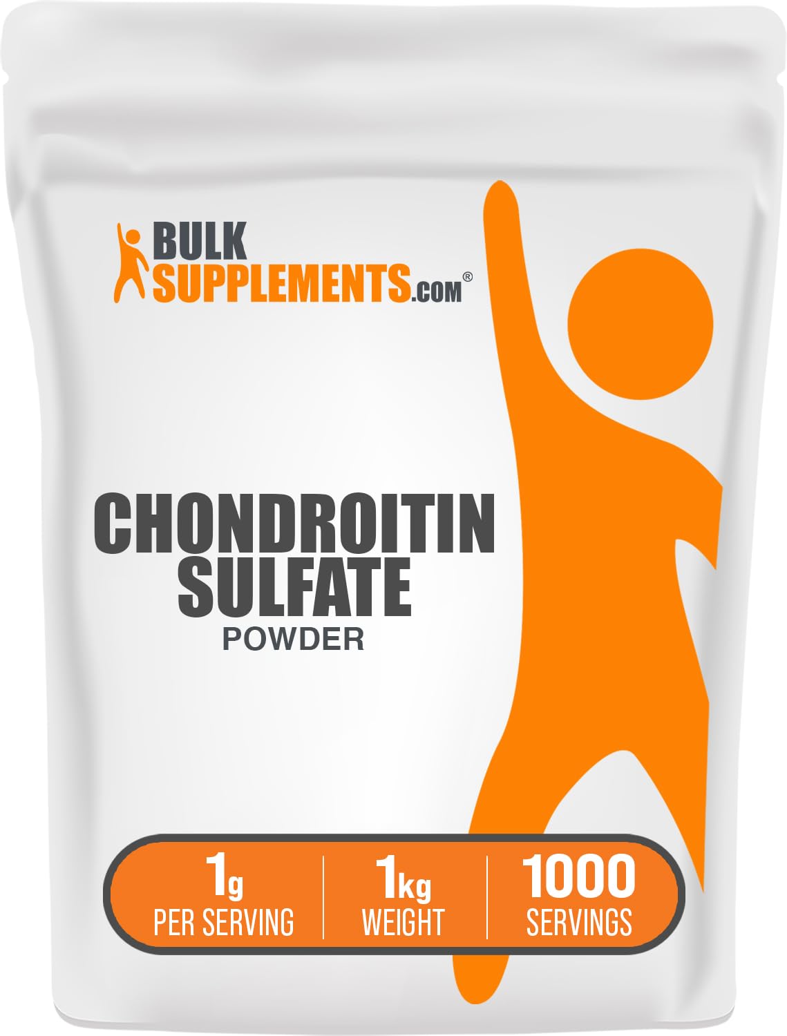 BulkSupplements Chondroitin Sulfate Powder – 1 kg, Gluten Free, 1 g per Serving