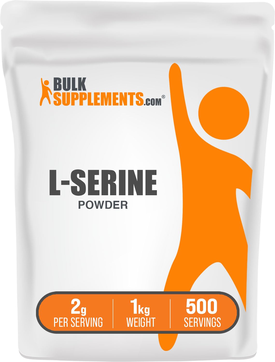 BulkSupplements L-Serine Powder | 2 g Serving, Unflavored & Gluten Free, 1 kg