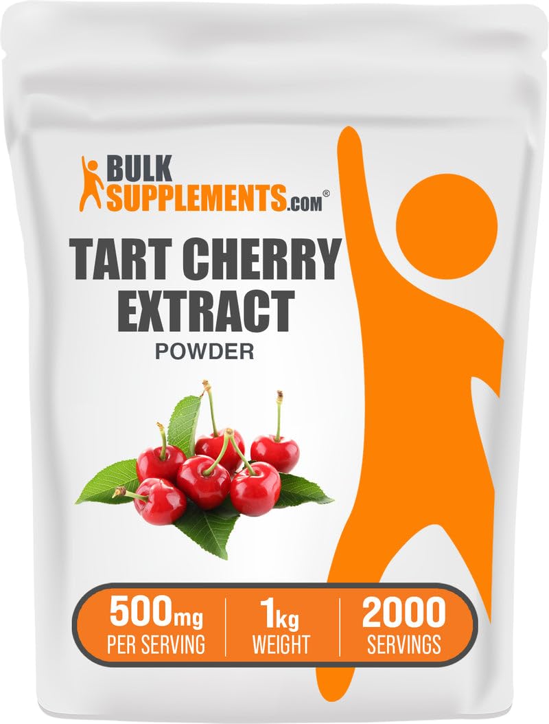 BulkSupplements Tart Cherry Extract Powder – 500 mg per Serving, 1 kg – Gluten Free