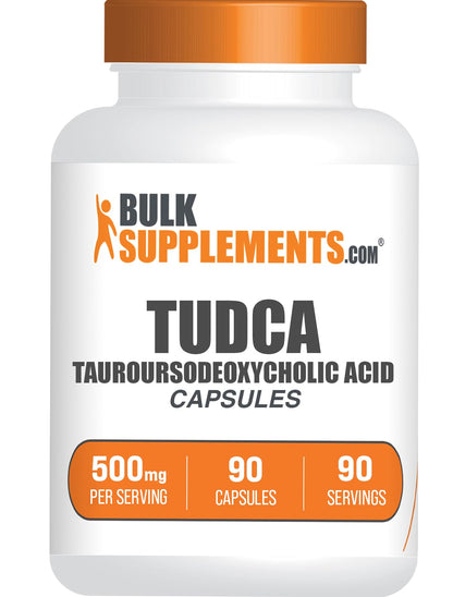 BulkSupplements TUDCA Capsules - Tauroursodeoxycholic Acid 500mg | Gluten Free | 90 Capsules