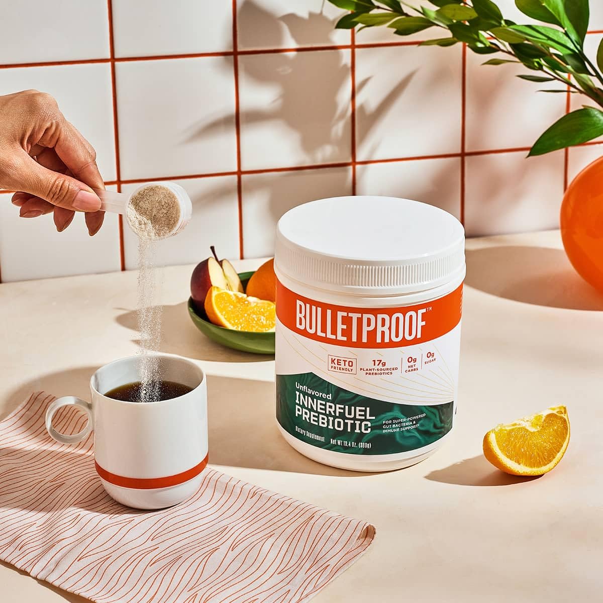 Bulletproof Unflavored Innerfuel Prebiotic Fiber Powder – 13.4 oz, Sugar-Free, Gluten-Free, Gut Health Support