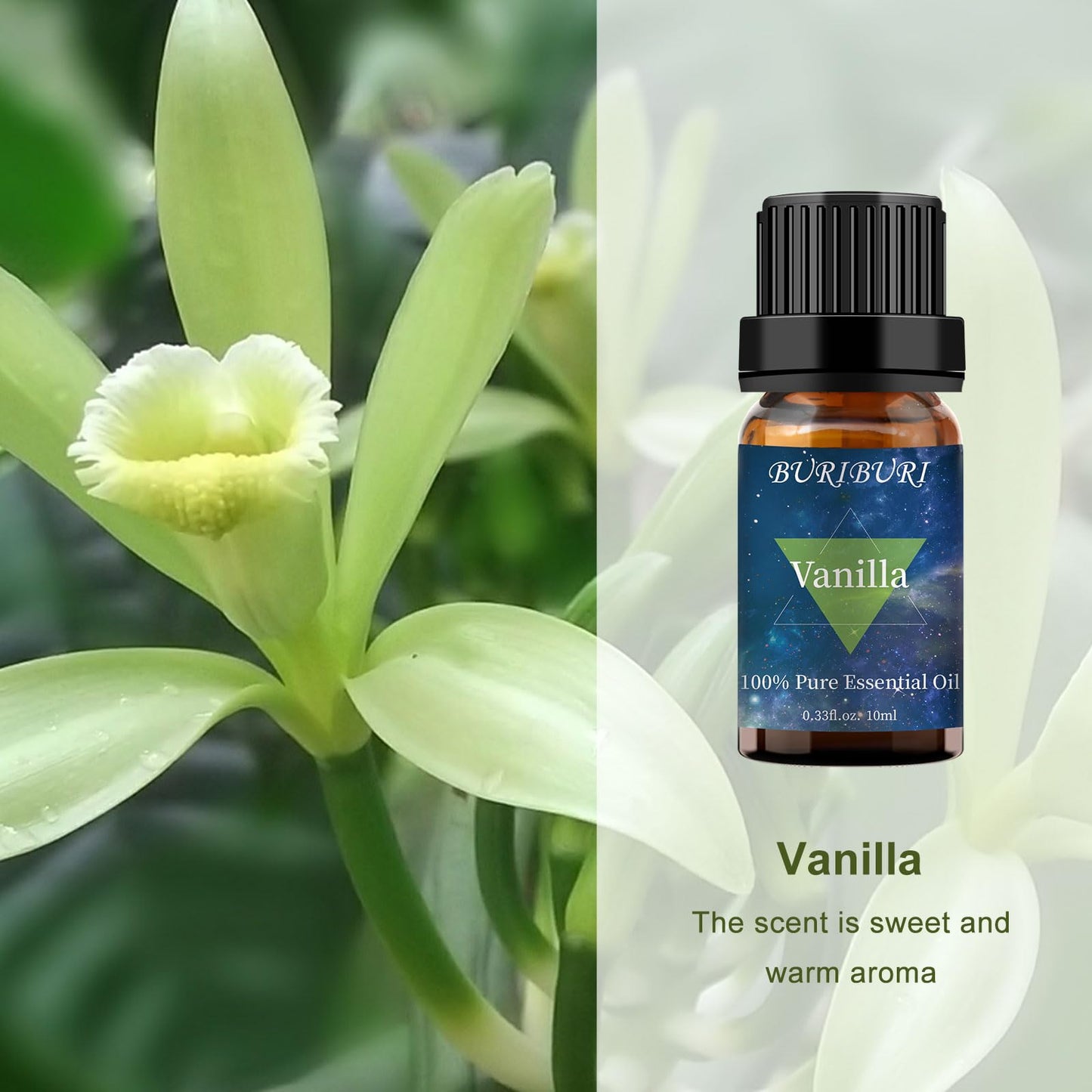 BURIBURI Vanilla Essential Oil – 100% Pure, Undiluted for Diffuser & Massage