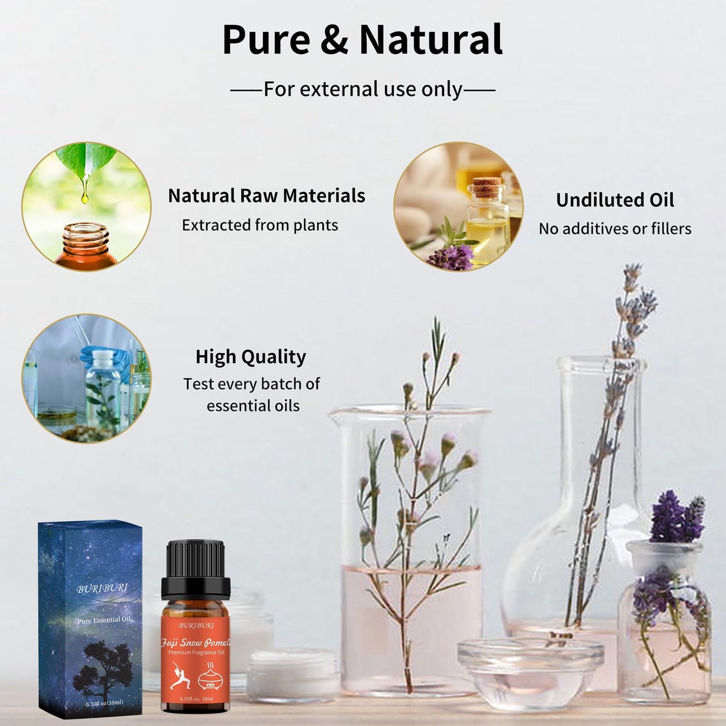 BURIBURI Fuji Snow Pomelo Hotel Scent Essential Oil | Luxury Hotel Collection Fragrance