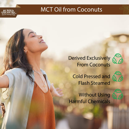 Buried Treasure MCT Coconut Oil - 16.54 Fl Oz (Pack of 1) | Cold-Pressed MCT Oil