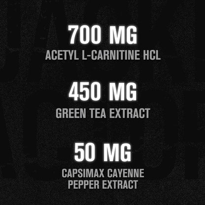 Jacked Factory Burn XT Black Thermogenic Fat Burner – TeaCrine, Infinergy, Green Tea Extract | 90 Veg Diet Pills