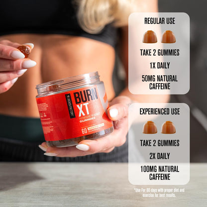 Burn-XT Gummies by Jacked Factory – Thermogenic Fat Burner & Appetite Suppressant (60 Gummies, Tangerine Sour)