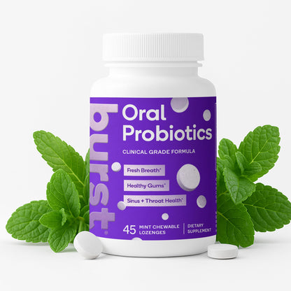 Burst Dental Probiotics (45 Count) | Bad Breath, Immune Support & Upper Respiratory Health | BLIS K12 & M18