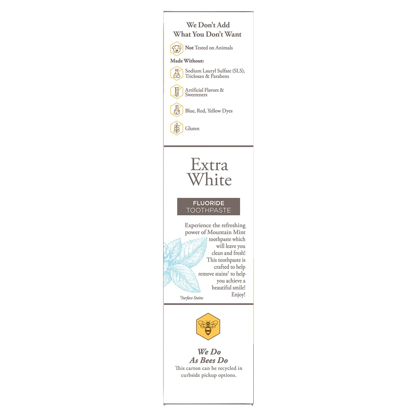 Burt's Bees Extra White Toothpaste - Fluoride Mountain Mint, 4.7 oz, Pack of 3