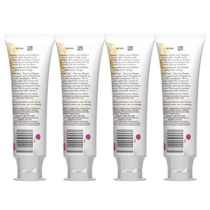 Burt's Bees Kids Toothpaste Bubble Bee Fluoride Free 4.7 oz Pack of 4 - Natural Flavor