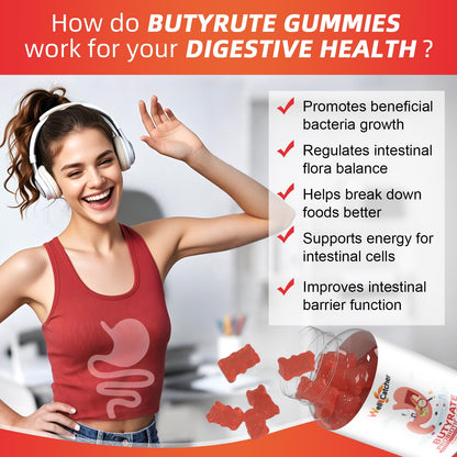 Butyrate Gummies for Gut Health with Probiotic & Prebiotic Fiber – Sugar Free & Vegan