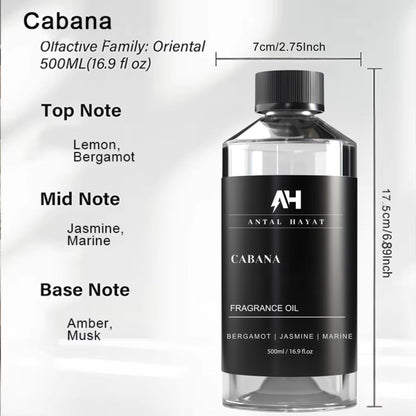 Hotel Scents Cabana Diffuser Oil – Ritz Carlton Inspired Luxury Aromatherapy 500mL