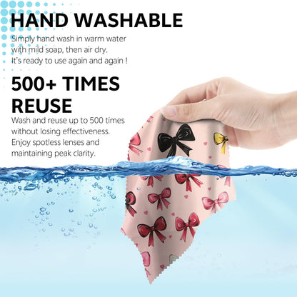 Cabreche 6 PCS Glasses Cleaning Cloths – Microfiber Eyeglass Wipes (6.3 x 6.3 in) – Beach Sea Turtle
