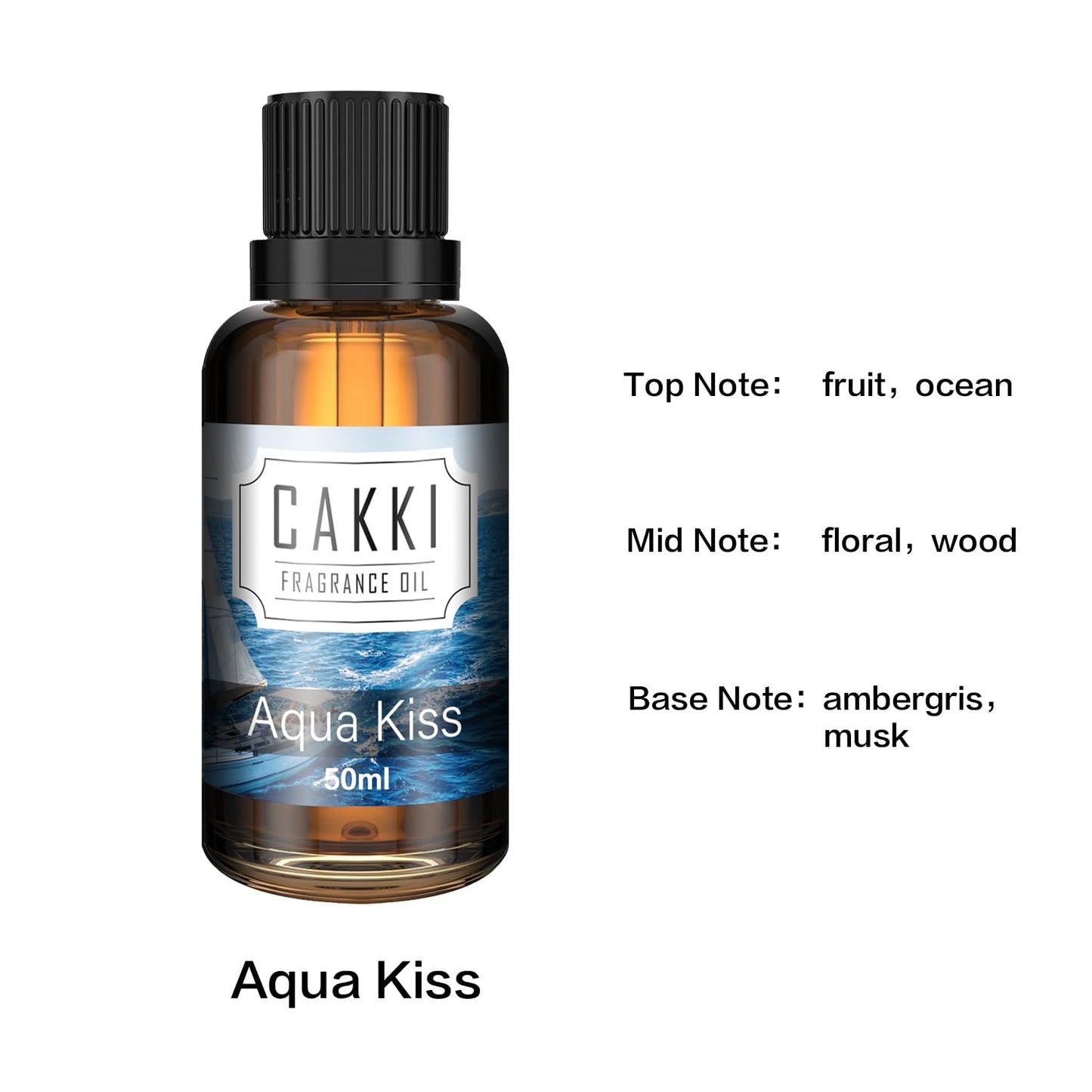 CAKKI Scent-Aqua Kiss Essential Oils for Diffusers 50ml – Candle & Soap Making