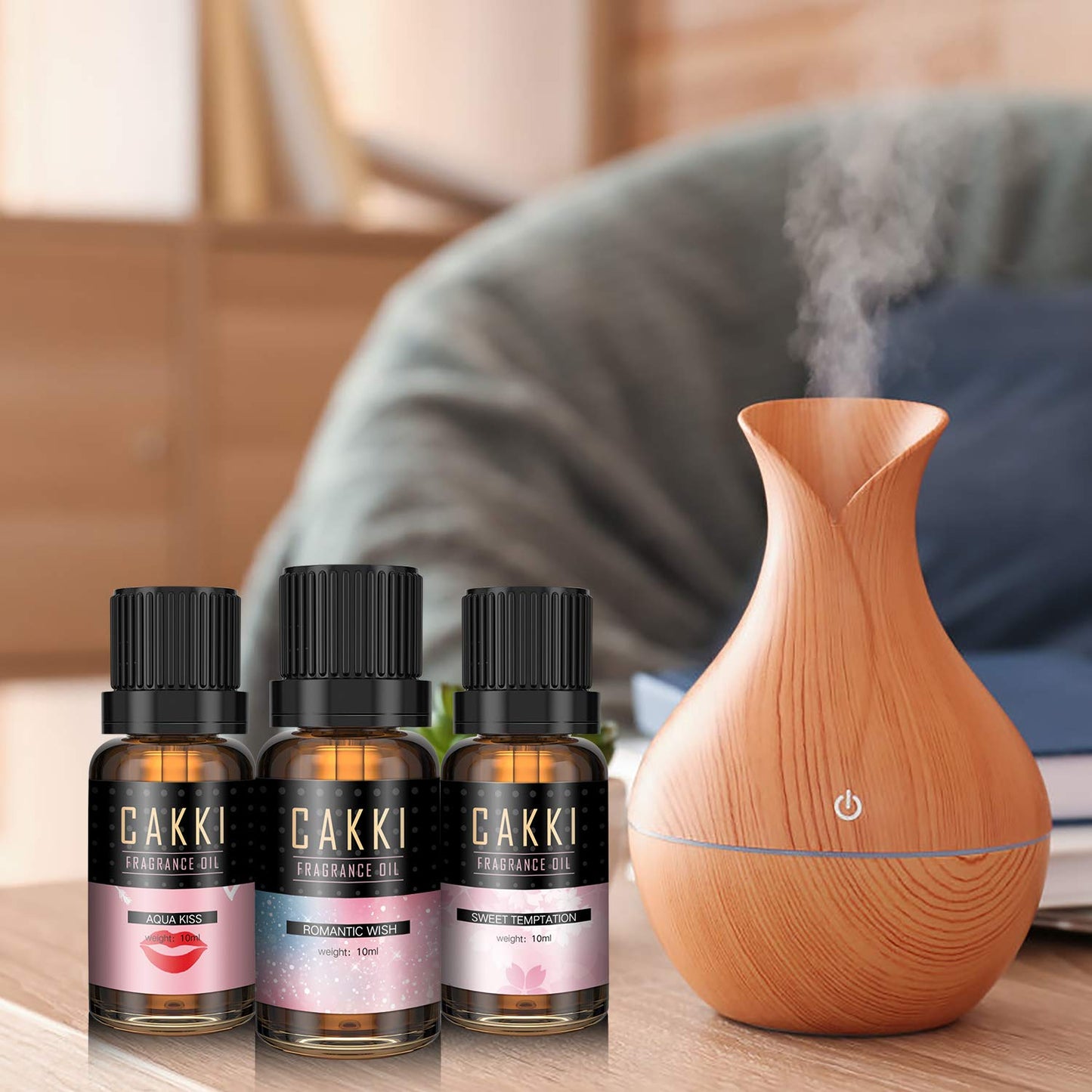 CAKKI Fragrance Oils Gift Set – 6x10ml Aromatherapy Oils for Diffusers and Candles