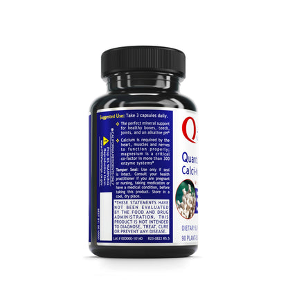 Quantum Nutrition Labs Calci-Mag Caps – Calcium Magnesium Supplement with Reishi & Lion's Mane – 300 Vegetarian Capsules