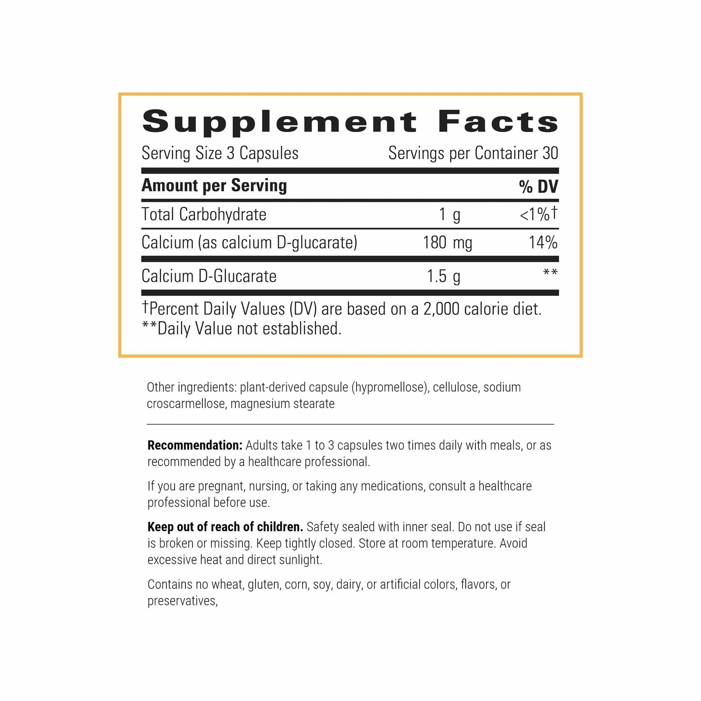 Integrative Therapeutics Calcium D-Glucarate – Detox Support & Estrogen Metabolism – Gluten & Dairy Free