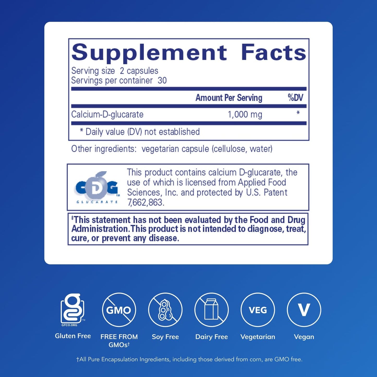 Pure Encapsulations Calcium-D-Glucarate | Cellular Health Support for Liver, Lungs, Breast & Colon | 60 Capsules