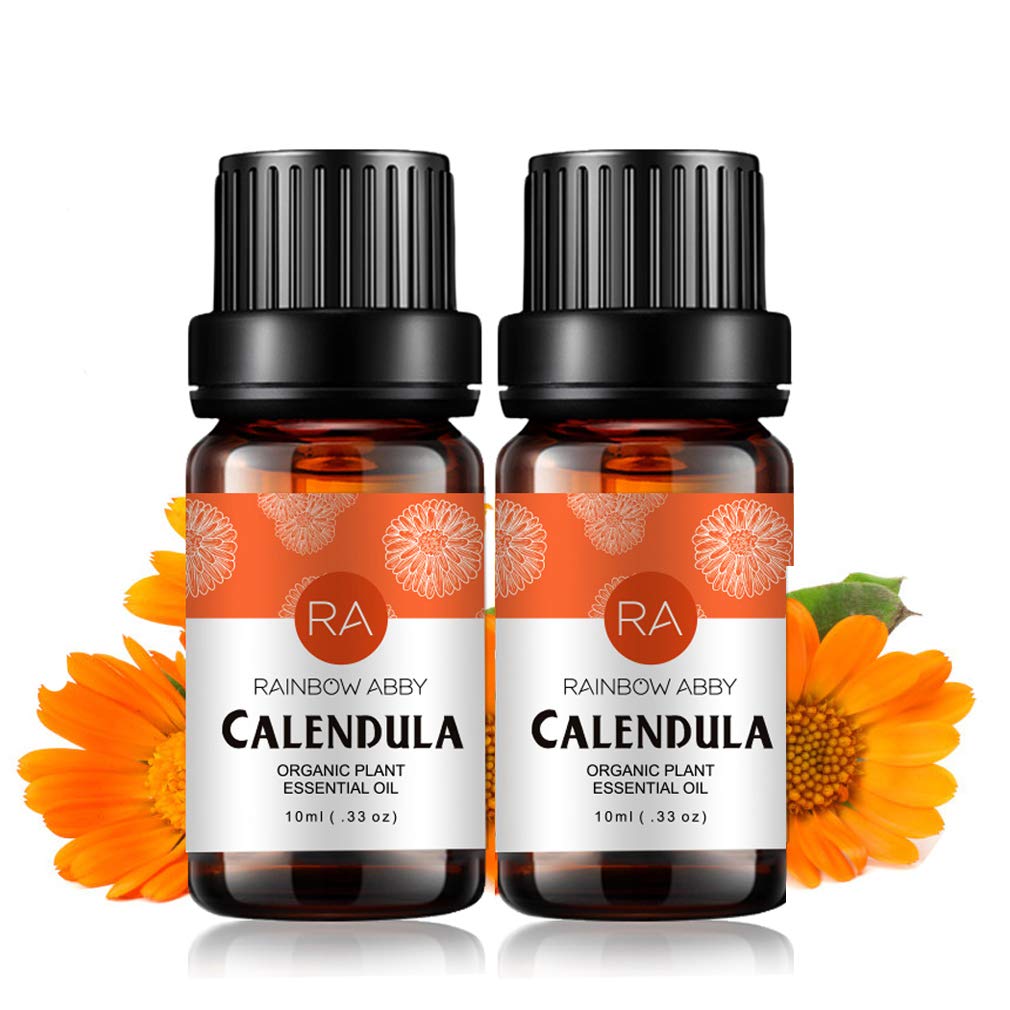 2-Pack Calendula Essential Oil - 100% Pure Organic Calendula Oil 10mL for Diffuser & Skin Care