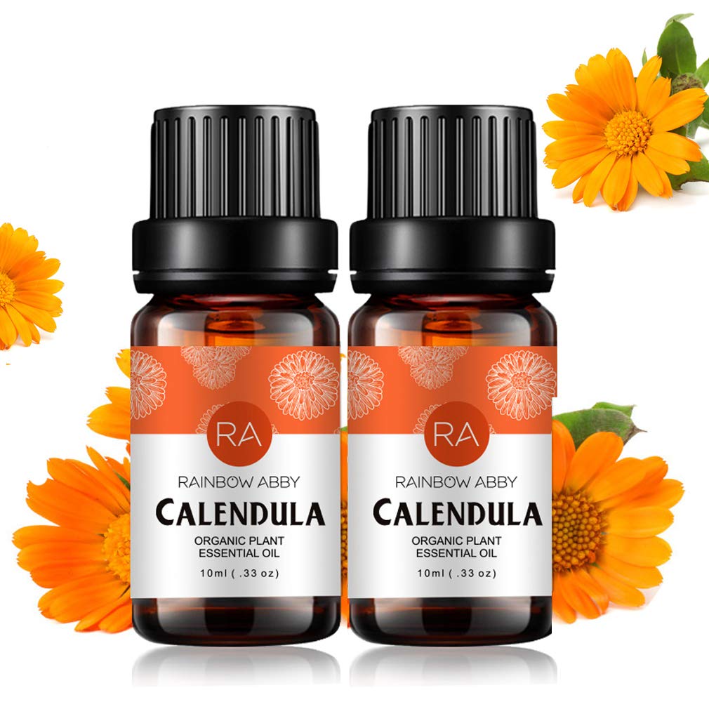 2-Pack Calendula Essential Oil - 100% Pure Organic Calendula Oil 10mL for Diffuser & Skin Care