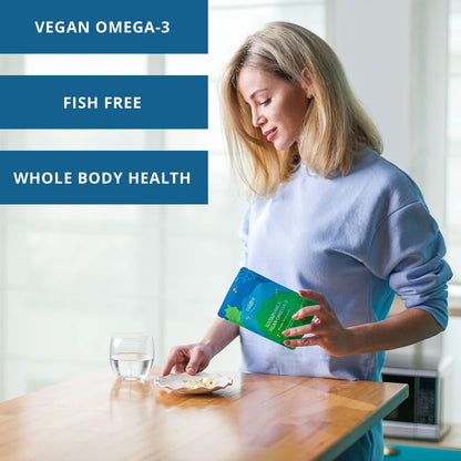 Calgee Vegan Omega-3 450mg DHA + EPA from Algae | Carrageenan-Free Softgels (120 Ct)
