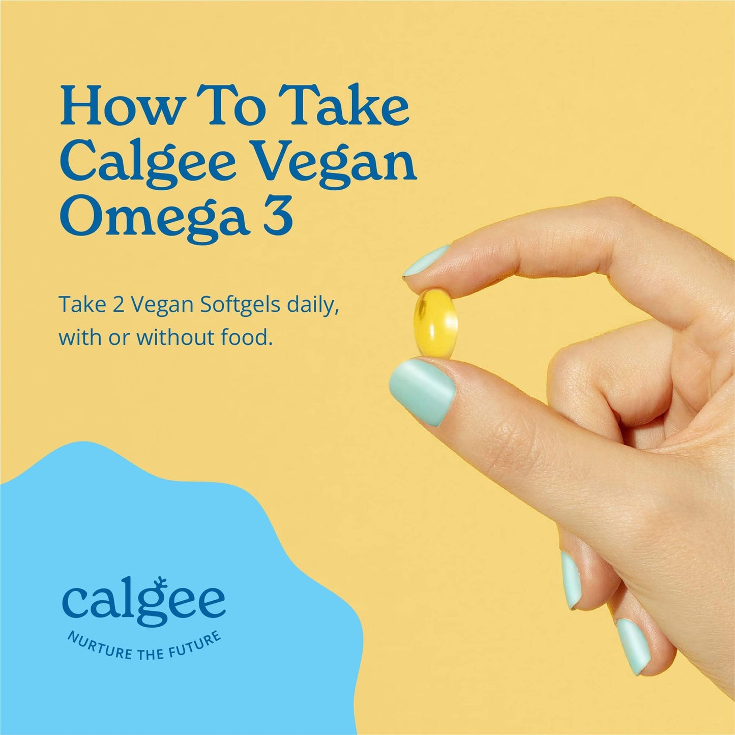 Calgee Vegan Omega-3 450mg DHA + EPA from Algae | Carrageenan-Free Softgels (120 Ct)