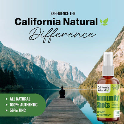 California Natural Immunity Shots 1oz – Organic Ginger & Oregano
