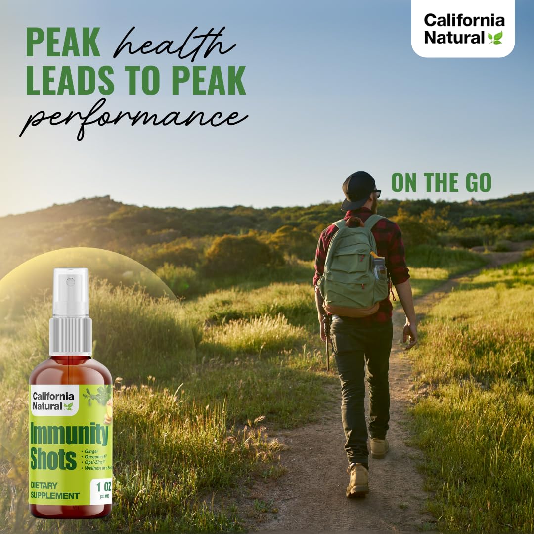 California Natural Immunity Shots 1oz – Organic Ginger & Oregano