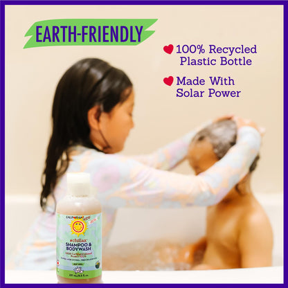 California Kids Chillax Shampoo & Bodywash – 100% Plant-Based, Gentle Lavender (562 mL / 19 oz)