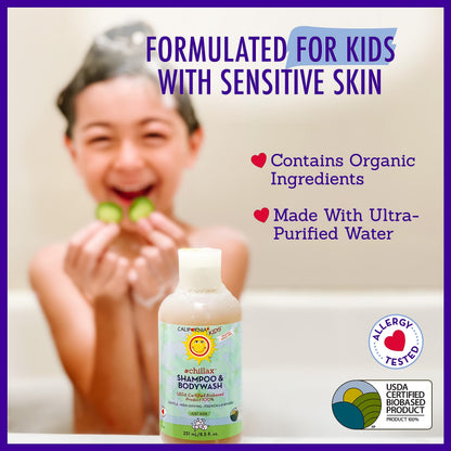 California Kids Chillax Shampoo & Bodywash – 100% Plant-Based, Gentle Lavender (562 mL / 19 oz)