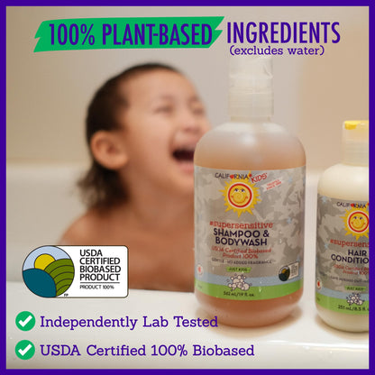 California Kids 2-in-1 Shampoo & Body Wash – Super Sensitive Unscented, 19 oz