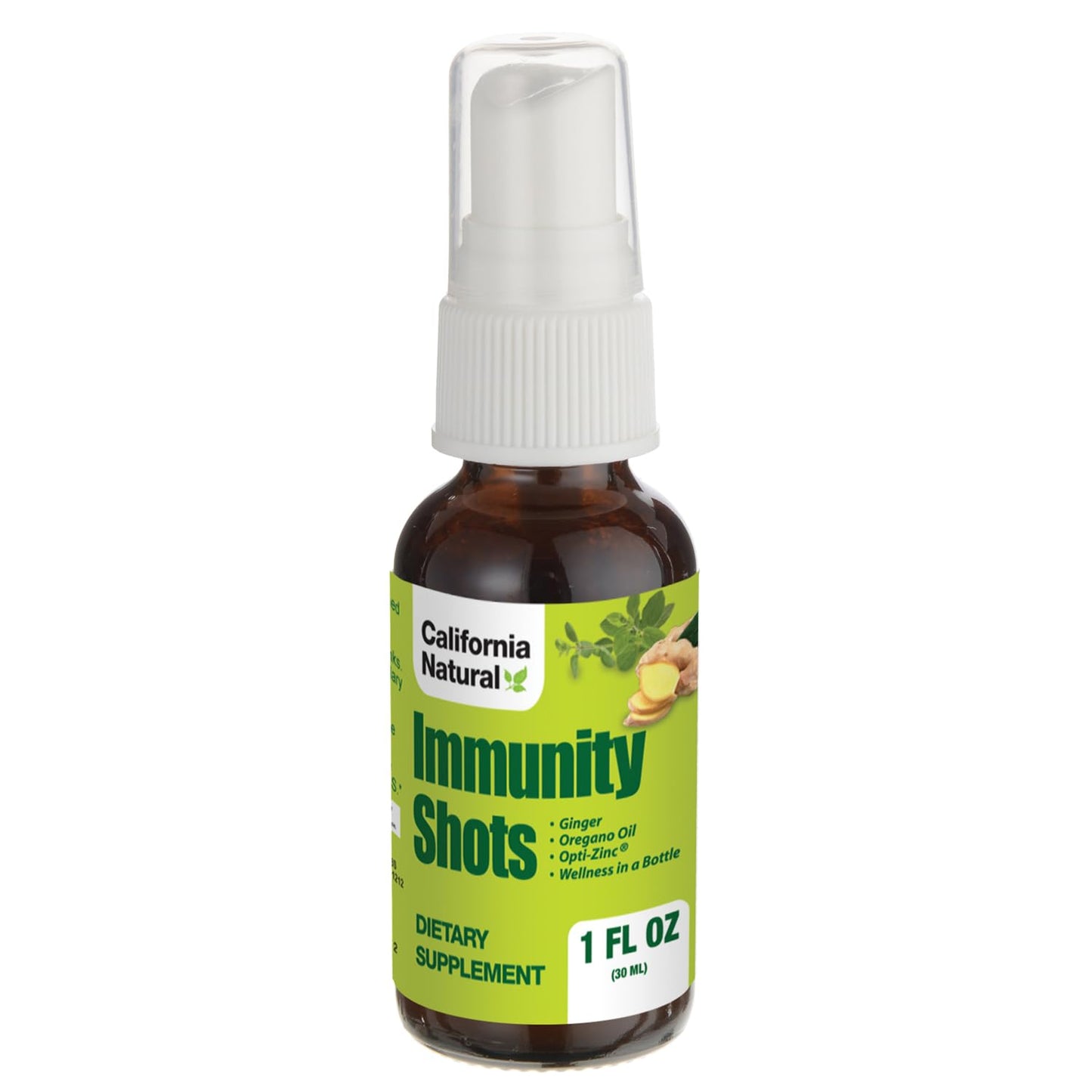 California Natural Immunity Shots 1oz – Organic Ginger & Oregano Oil | Immune Support