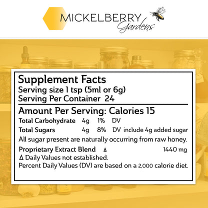 Mickelberry Gardens Relaxation Honey Tonic – Natural Tension Relief & Sleep Support (4 Oz)