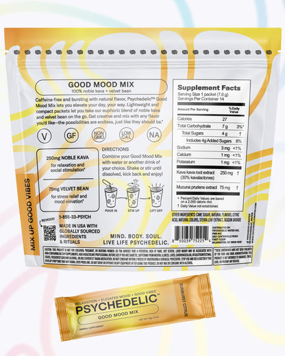 Calming Kava Drink Mix – Sunburst Citrus, 14 Sticks