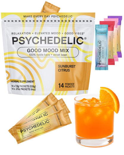 Calming Kava Drink Mix – Sunburst Citrus, 14 Sticks